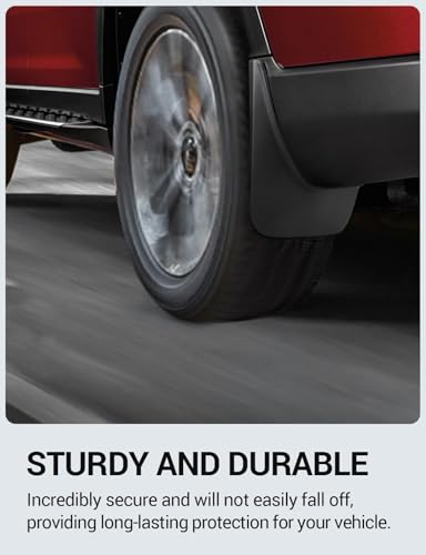 Image of Ecarzo Mud Flaps Compatible with Jeep Grand Cherokee L 2025 2024 2023 2022 2021 3-Row No Drilling Required All Weather Mud Splash Guards Mudflap Front & Rear Jeep Grand Cherokee L Accessories 4pc Set