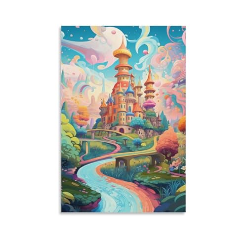 Peintures sur toile pays des merveilles pour habiller un grand mur vide