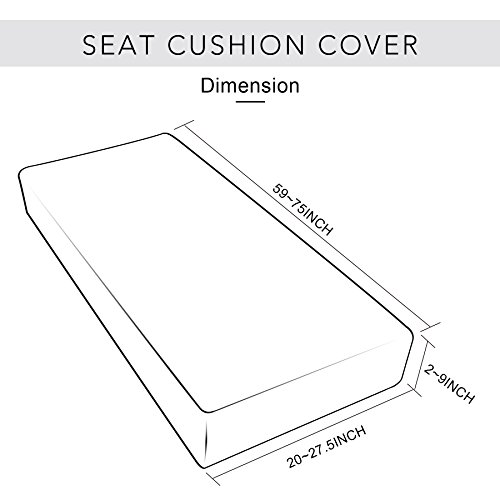 Image of Chunyi Jacquard Polyester Spandex Cushion Slipcover (Sofa Cushion, Light Khaki)