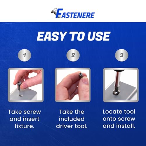 Fastenere Torx Security Machine Screws - 3/8-16 x 1 (5-Pack) Stainless Steel, Tamper-Resistant, Button Head Screws, Bolt Screw for Higher Level of Safety & Theft Prevention