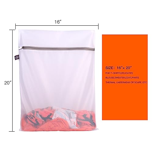 Kimmama Laundry Bag Mesh Wash Bags, Washing Machine Wash Bag, Net Washer Sack with Zipper, Dryer Pouch for Cleaning and Drying Cloths, Garment, Delicates, Intimates, Bra, Pant, Sock, Small Toys