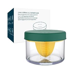 KITCHENDAO 2 in 1 Zitruspresse mit Deckel