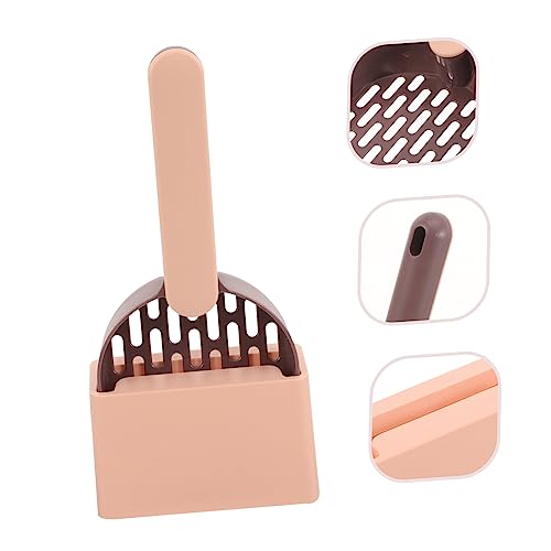Yardwe 1 Conjunto De Colher Para Areia De Gato Suprimentos Para Animais De Estimação Pá Portátil Par