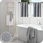 MRTREES Blackout Curtains Living Room Soundproof Curtains for Cold Doors Kitchen Modern Designs Light Grey 75L X 60H cm (2 Panels)