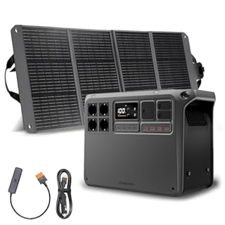 DJI Power 2000 Tragbare Powerstation 2048 Wh, 3000 W Solar Generator, LiFePO4 Akku, kompakte Größe, in 45 Min. von 0% auf 80% geladen, Notstromaggregat (120W Faltbares Solarpanel Combo)