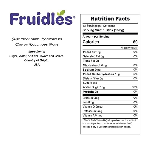 Multicolored Rocksicles Candy Lollipops Pops Candy Suckers, Color and Flavor Assortment, Unwrapped Rock Candy (6-Pack)