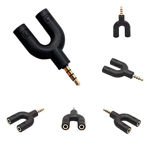 Earphone Audio Splitter Connector with Microphone