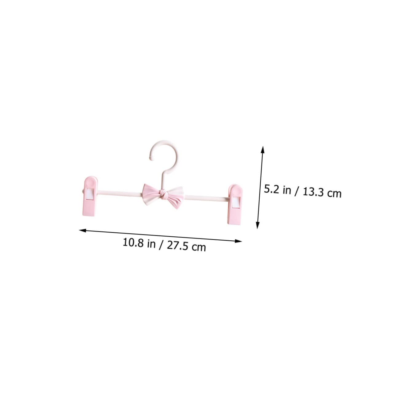 VILLFUL 10pcs Non-Slip Hanger Wall Hangers for Clothes Anti-Skid Jeans Hanger Pet Apparel Hangers Shorts Hangers Clothing Rack Mini Coat Hangers Pants Supply Plastic Pink