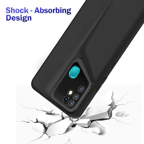 Image of Amazon Brand - Solimo Ultra-Thin Blade Runner Series Matte Finished Camera Protection Soft Back Cover for Infinix Hot 10 - Black