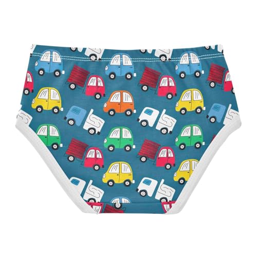 Joisal Cute Cars Trucks Blue Little Girl Panties Girls Underwear Toddlers Cotton Artistic Briefs Girls Undies 2t2