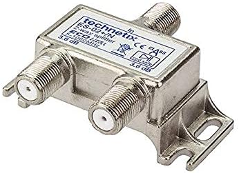 1STec Virgin Media 2 Way Technetix Passive Wideband F-connector Screw on Type Signal Splitter for TiVo V6 TV Set Top Box Superhub Internet Router Freeview DVB-C/T2/S 5-1000MHZ