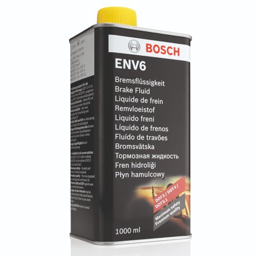 Bosch Brake Fluid ENV6, 1 L - Compatible with DOT 3, 4, 4 HP/LV and 5.1