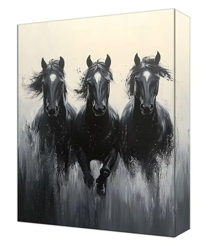Kit Peinture Acrylique de Haute Qualité Cheval : Grand Format 80x100cm Modèle T-197