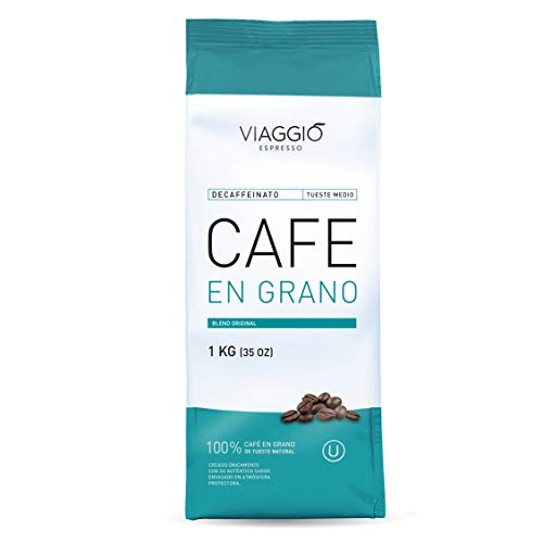 Viaggio Espresso Grains de café torréfiés mélange d'origine Décaféiné (1 Kg)