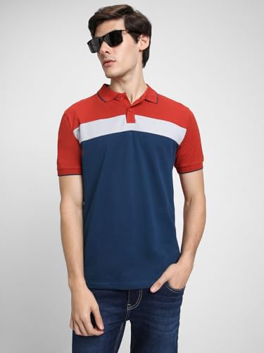 Image of Dennis Lingo Men's Cotton Solid Regular Fit Mandarin Collar Short Sleeve Polo Tshirt