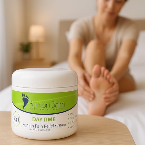 Bunion Balm Cream for Aching Bunions. Hallux Valgus Cream with Arnica Montana & Menthol Salve for Aches, Massage Lotion Crème for Throbbing Feet (Step 1 of a 2 Step Formulation) - Thumbnail 6