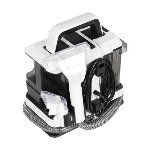 Portable Carpet Cleaner, 450W Sofa & Upholstery Cleaner with Handle, Deep Cleaning Machine for Carpets, Couch, Curtain, Chairs, with Dual Size Cleaning Brushes