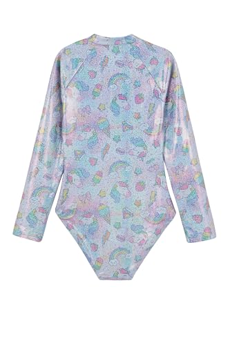 Gottex Kids Unicorn Squad Long Sleeve Zip Front One Piece Swimsuit Chlorine Resistant and Built-in UPF UV Protection2
