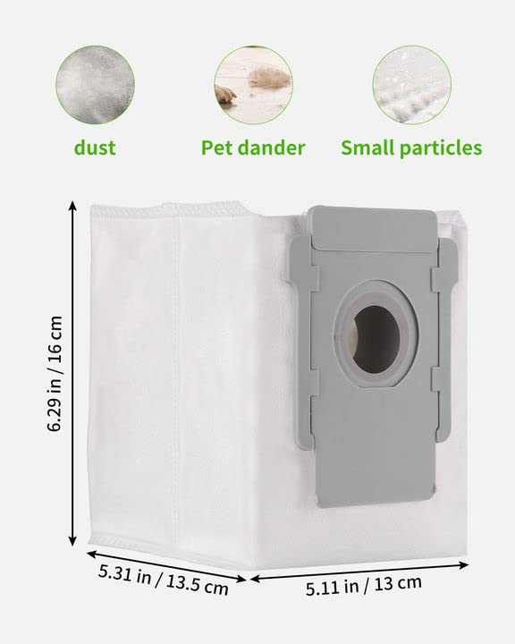 Invest - 5 sacchetti per aspirapolvere compatibili con iRobot Roomba i7 i7 + i7 Plus S9 S9 + S9 Plus E5 E6 E7 Romba, ricambi iRobot Roomba i7 kit di ricambio aspirapolvere