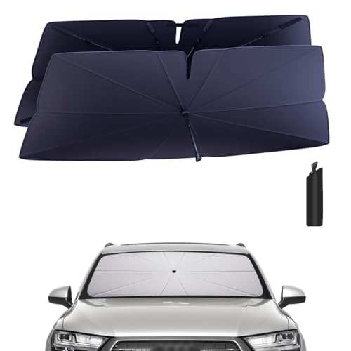 Windshield Sun Shade Umbrella: Custom Fit for 2016-2019 Audi Q7 Premium, Premium Plus, Prestige...