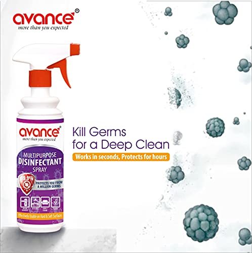 Image of Avance Multipurpose Disinfectant Spray | Kills 99.9% germs on all surfaces - glass /metal /wood /floor /tiles /home /kitchen (400ml)
