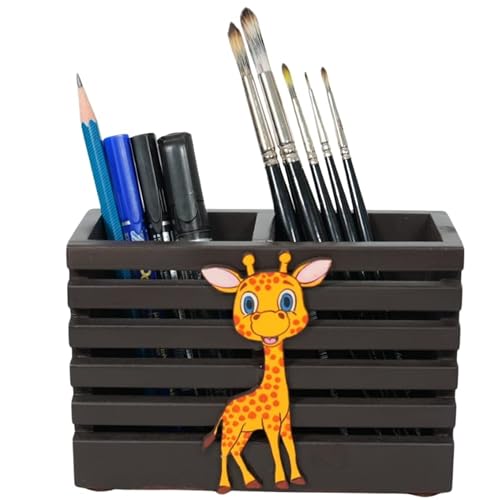 Image of Decorative Embossed Design Pencil and Pen Stand | Desk Organizer for Stationery Storage | Suitable for Office Desk, Study Table, Home and Workspace Use (Design 18)
