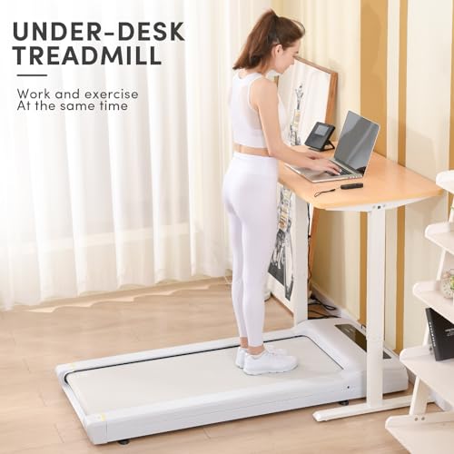 Image of LifeSpan Fitness Under Desk Treadmill Ultra Quiet Walking Pad Treadmill at Home Office, 0.4 to 6mph, 400lbs Capacity