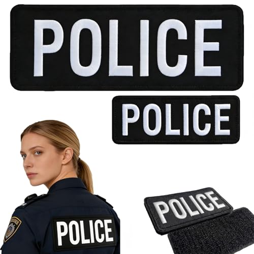 2 Pieces Tactical Embroidery Patches Hook and Loop Embroidery Patch for Backpacks Uniforms Vest Press Vest(One Large & One Small) - PO