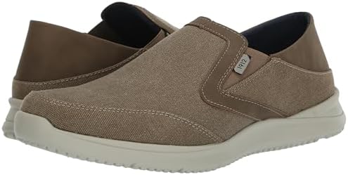 Nunn Bush Men's Conway EZ Canvas Moccasin Toe Slip-On Easy Slip-in Loafer, Stone, 10 Wide | Image 6