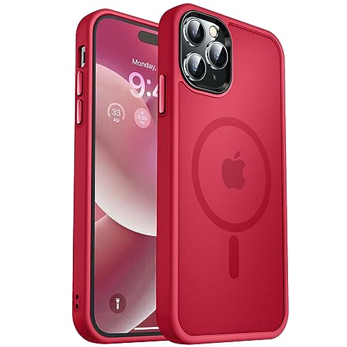 Image of MOCCA Magnetic Shockproof for iPhone 14 Pro Max Case,Red
