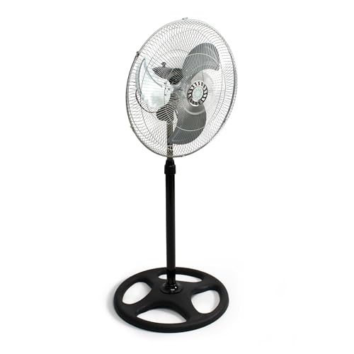 THE SECRET HOME - Ventilador Industrial de Suelo con Base - Ventilador con Varias Velocidades - Ideal para Habitación, Comedor, Salón u Oficina - 60 W - Negro