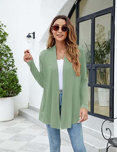 Image of Newchoice Womens Casual Lightweight Long Sleeve Cardigan Soft Drape Open Front Fall Dusters (S-3XL)