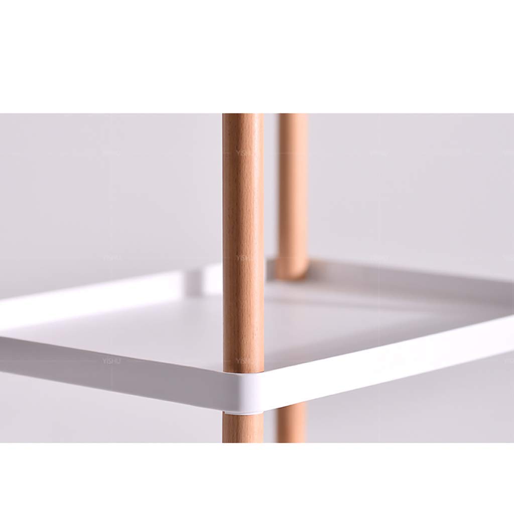 Carro de Servicio con Soporte de Madera, Bandeja de Polipropileno de 2 o 3 Niveles y Ruedas con Bloqueo. Ideal para cocinas, hoteles y restaurantes.