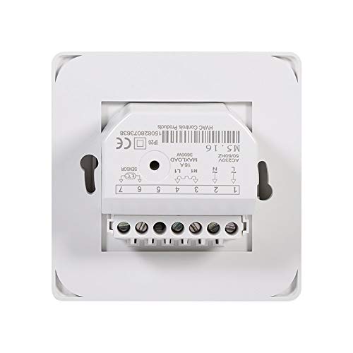 Thermostat de Chauffage, Thermostat de plancher de pièce de 230V Thermostat de contrôle de température d'état d'air avec le câble de sonde de 2.9m - Image 8