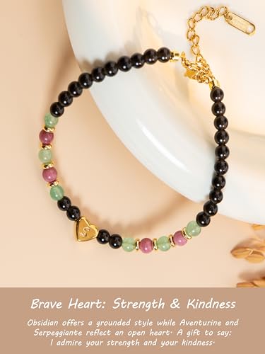 SENLLY Unique Gift Bracelet for Women, Beaded Natural Gemstone Jewelry - image 2