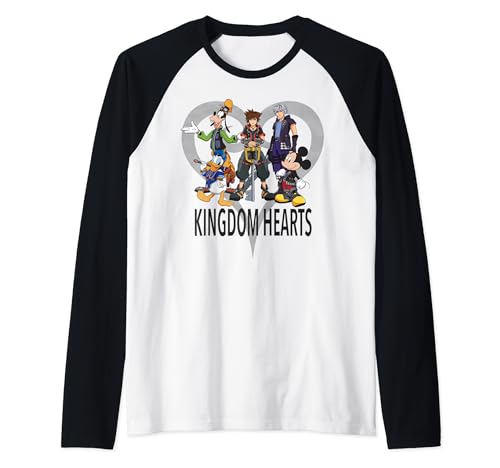 T-shirt baseball Kingdom Hearts Disney vêtement manches raglan