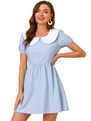 pale blue peter pan collar dress Bluebell Twirl Dress