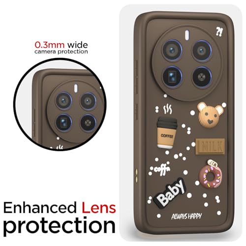 Image of Pikkme Back Cover for Realme 12 Pro 5G / Realme 12 Pro Plus 5G | Cute Fun Cartoon 3D Bear Silicone Full Body Protection Bumper Cover (Brown)
