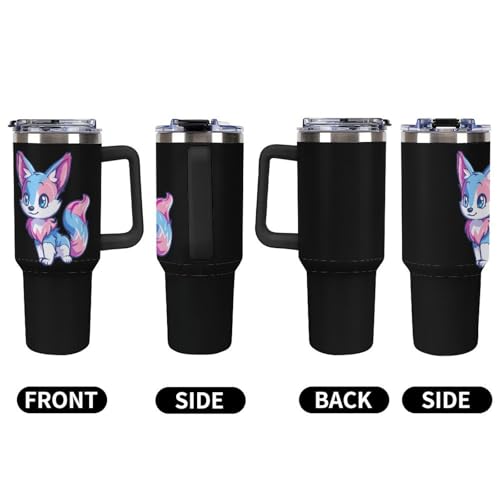 Taza de viaje Trans Fox de 40 oz: orgullo y estilo en tu botella de agua 5