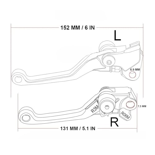 Levier d'embrayage de frein moto XTZ125 commande guidon 2003-2012