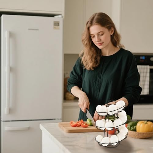 Elegante soporte para huevos que ahorra espacio en encimeras estrechas 4