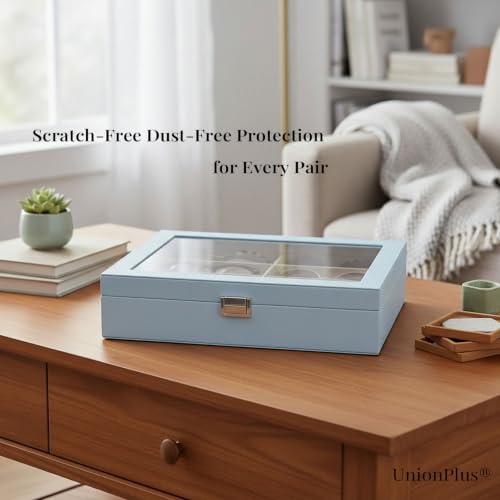 UnionPlus 8-Slots Sunglasses Eyeglasses Organizer, Lychee Blue by UnionPlus - Used condition - Image 5