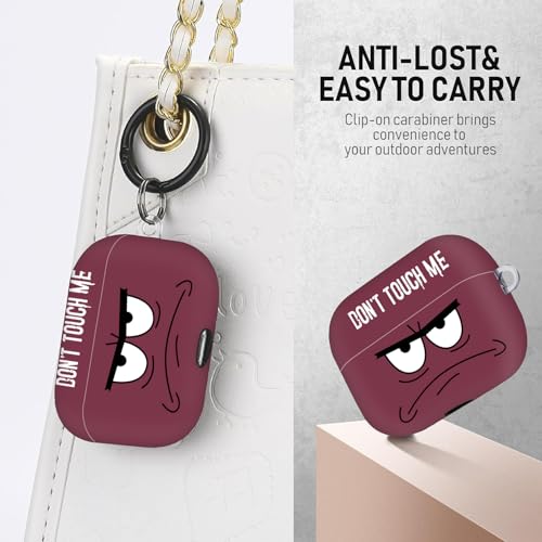 Image of Compatible with Airpods Pro 3 Case(2025),Don't Touch Me for Airpods Pro 3rd Generation Cases Cover with Lanyard Soft Silicone Cute Shockproof Cover for Women Men,Black