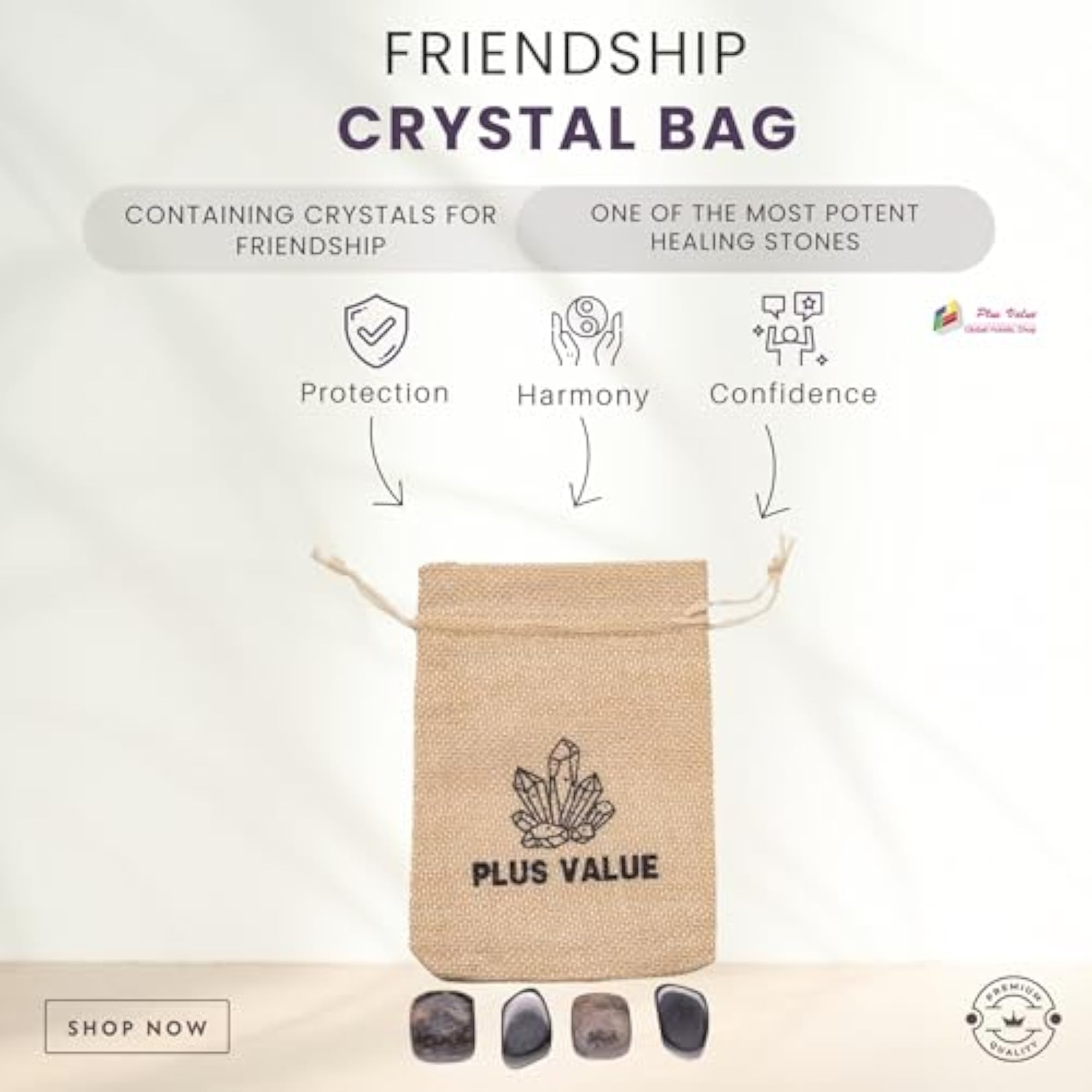 Reiki Healing Crystal Bag for Friendship