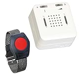 ELDAT RS16: Mobiler Hausnotruf mit wasserdichtem Funk Notruf Sender für die häusliche Pflege; Notrufsystem mit SOS Notfallknopf; Notrufknopf für Senioren; Pflegeruf Set mit Quittierungsfunktion