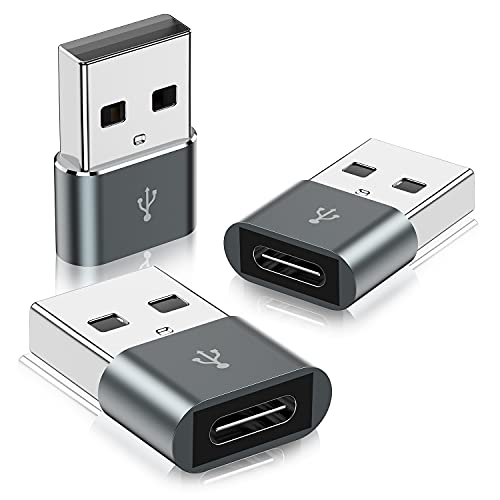 iPhone 12 Cable Adapter (3 Pack), USB C Charger Adapter USB C Female to USB Male Adapter, C Type Adapter for Car Charger, iPhone 12 Accessories Adapter for iPhone 11 Pro Samsung Galaxy Note S20 etc