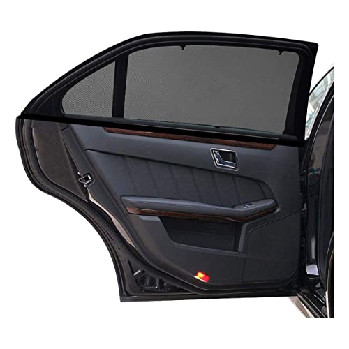 Image of Car Window Shades, 2 Pack Car Window Shades for Side Window - Breathable Mesh Car Window Screen for Baby Family Pet UV Protection - Car Window Mosquito Bug Screens for Camping