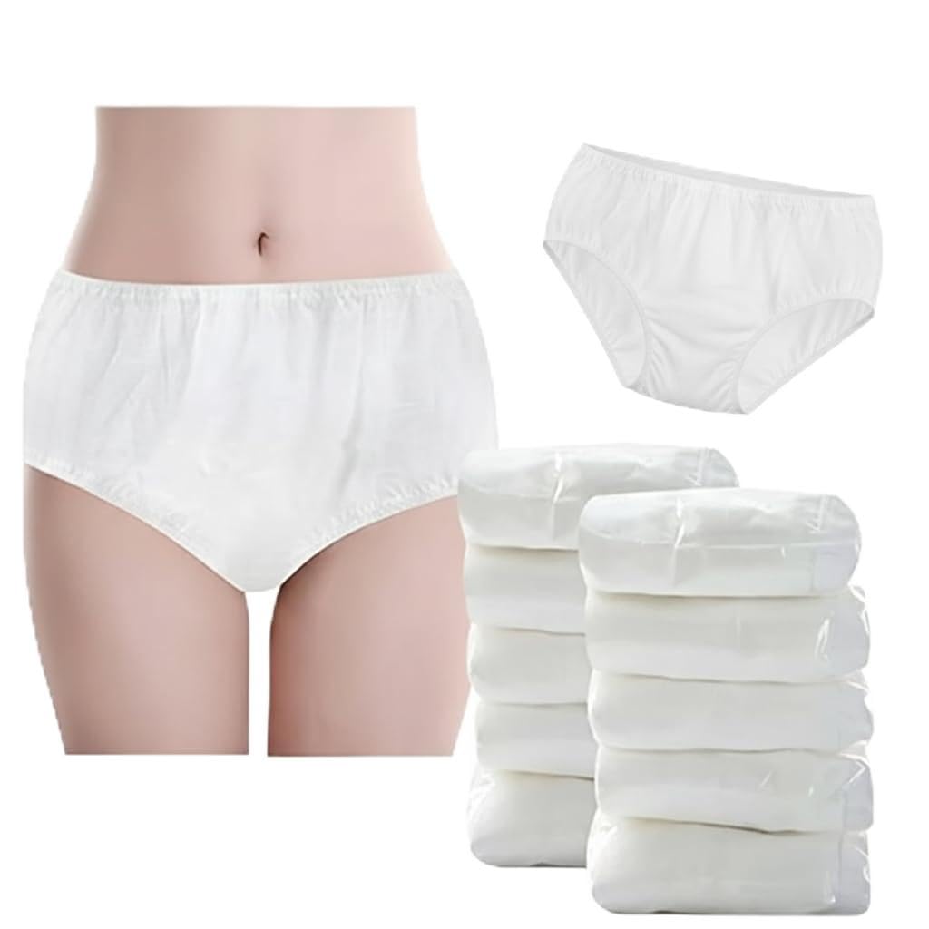 Disposable Panties for Women | Use & Throw Non-Woven Underwear | Travel, Spa, Maternity & Hospital Use | Soft, Breathable & Comfortable Fit White-image-10
