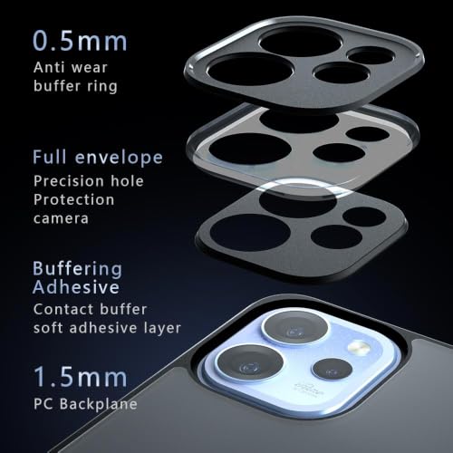 Image of Matte PC+TPU Phone Case for Oppo Reno 15 Pro Mini 5G Air Bags & Camera Protection, Anti-Fingerprint, Never Turns Yellow, Micro Arc Edge, Skin-Friendly Feel, Raised Camera Guard, Black