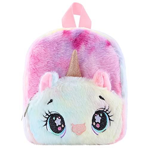 Mochila Unicornio, Mochilas Infantiles de Peluche, Unicornio Peluche Mochilas, Mochila Escolar Primaria, Mochilas Infantiles de Peluche, Gran Capacidad Mochila, Bolsas Escolares para Niños Estudiantes